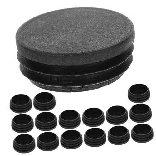 STOBAZA 16pcs Pipe Plug Cover Covers Kitchen End Outlet Cover Plate Caps Tubing Stopper Lids Tube Chair Leg Floor Protectors Furniture Protection Cover Furniture Accessory Black Abs