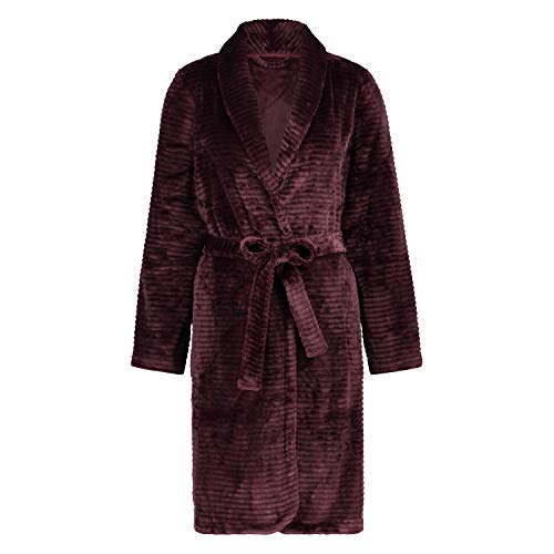 Hunkemöller Kurzer Bademantel Fleece Rip - WINETASTING - XL/XXL