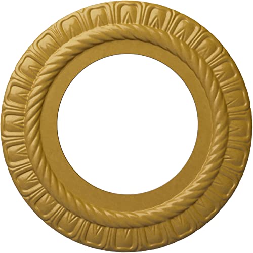 Image of Ekena Millwork CM10CLIGS 10 5 /8 inchOD X 5 3 /4 inchID X 1 /2 inchP Claremont Ceiling Medallion Fits Canopies Up to 7 inch, Iridescent Gold