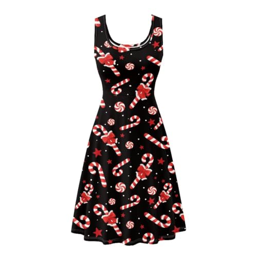 Image of Dreaweet Casual Sleeveless Dresses for Women Girls, Round Neck Tank Dresses with Pockets Summer Sundress Size XS-4XL