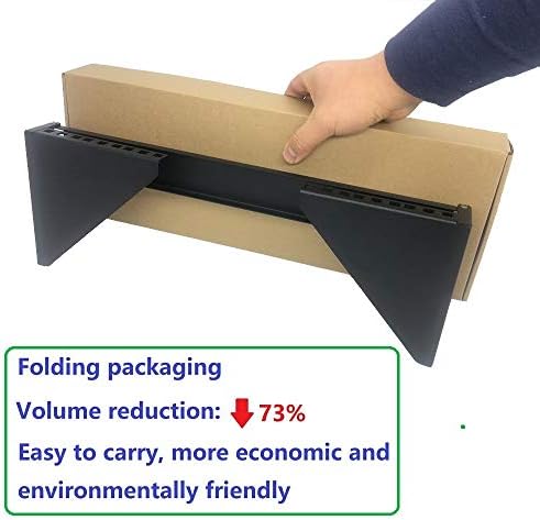 JINGCHENGMEI 3U 125 lb Weight Capacity Heavy Duty 19 Inches Steel Vertical Patch Panel Mounting Bracket for Networking Equipment (MFT-HVWRF3U
