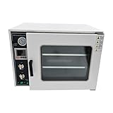TECHTONGDA Vacuum Drying Heat Treat Oven Industrial Laboratory Temperature Control 2 Layers with Install Nitrogen Inlet 304 Stainless Steel 0.9Cu ft