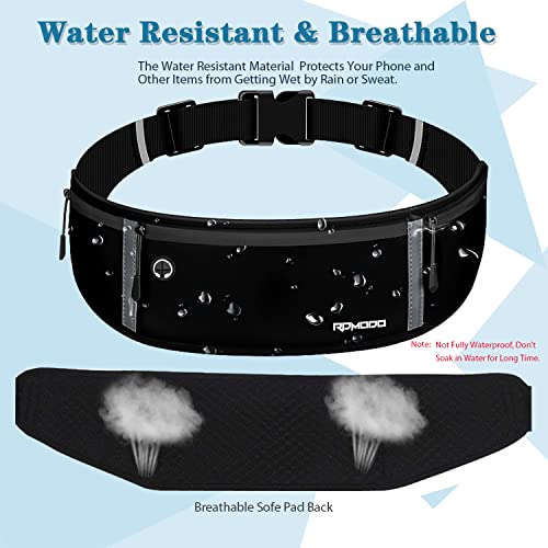 Image of Fanny Packs for Women Men, Running Waist Belt Set, 2 Pack Pure Black