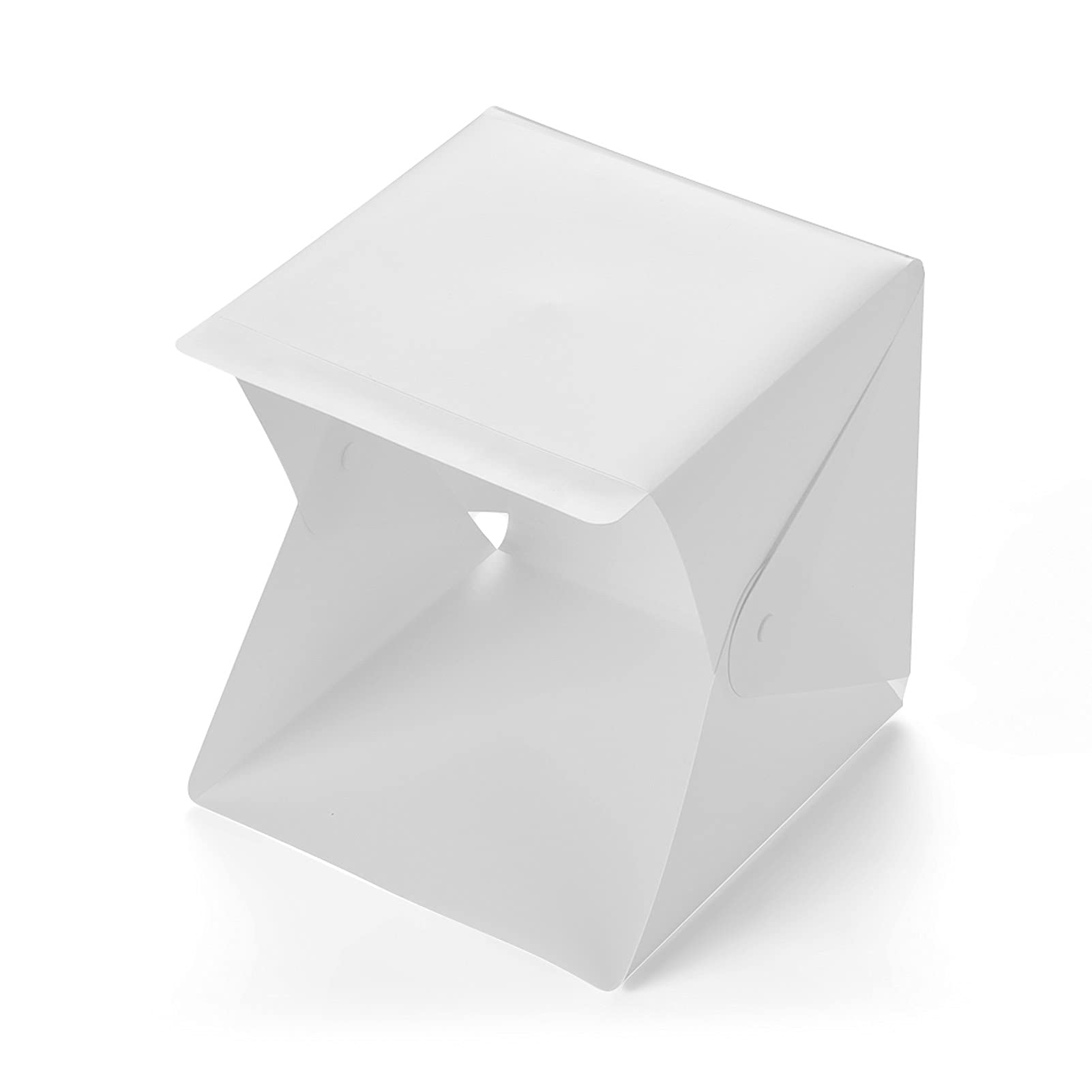 Portable DIY LED Studio Light Box 6000K Mini Foldable Photography Tent with Black White Backgrounds USB Power Supply for Jewellery Watch Small Products Still Life Photog