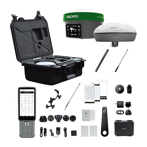 Image of SMA60AR Photogrammetry Rover RTK GNSS Survey Equipment & SMA20 Pro Base, Work as Base Station for Drone, AR Visual Stakeout, Dual Cameras, Image Measurement, OLED Display, 60 IMU,4G /BT, UHF Max 18km