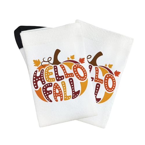 hello fall half calf sock for daughter