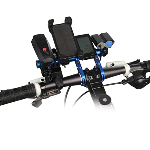 CUDDIKAJI Extensor de guidão de bicicleta com suporte de extensão de braçadeira velocímetro Lanterna