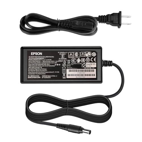 Power Supply Fit for Epson Perfection Scanner V500 V600 V700 V800, 24V AC Adapter for Epson...