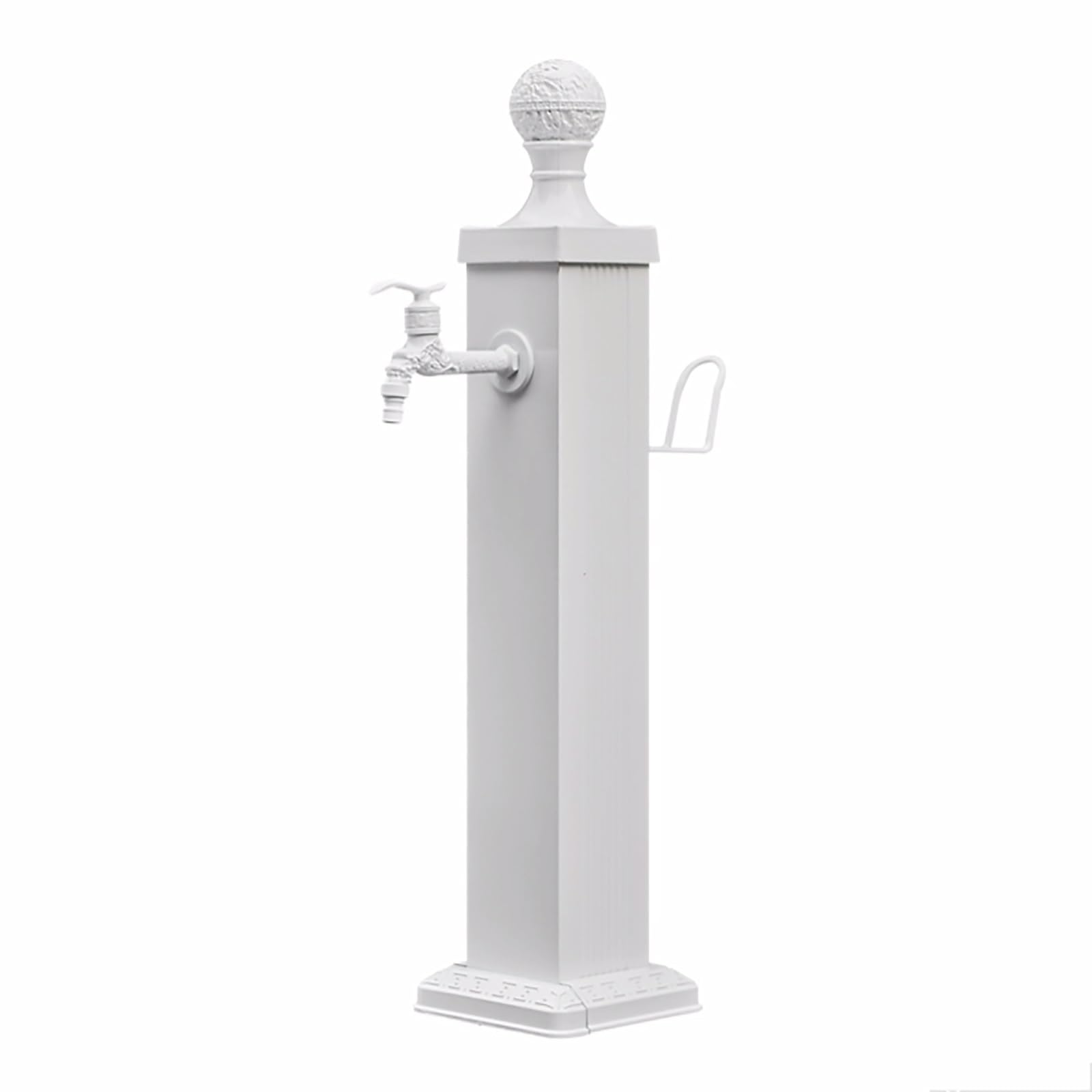 WOTZOV Faucet Water Column,Stainless Steel Garden Column Faucet 304 - Outdoor Antifreeze Water Dispenser Hydrant, Decorative Vertical Water Column，White 44.9in/114cm