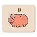 Produktbild Mauspad rosa geld goldmünze auf sparbüchse sparschwein schwein mousepad für notebooks, Desktop-computer mausmatten, Büromaterial
