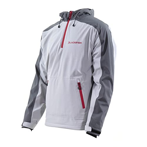 StormSkin Gale Pullover – Granite/Gray/Red – Waterproof & Windproof Ice Fishing Softshell Jacket – Heavy-Duty3