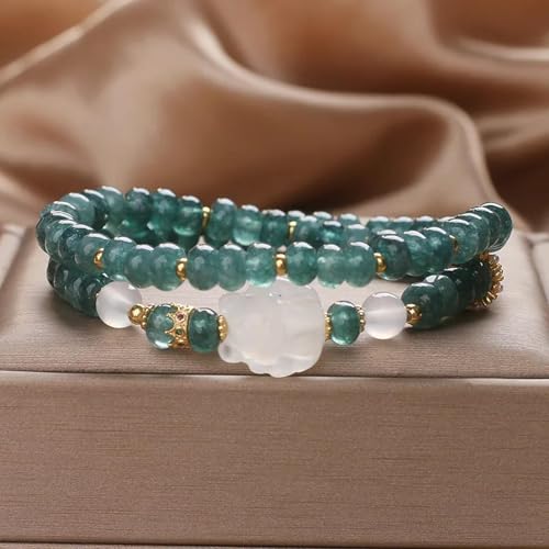 Bracelets en jade colorés et perles d'eau rétro classic