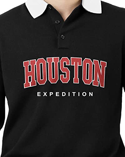 Jump Cuts Mens Printed Polo Neck Full Sleeve Navy and Red Slim Fit Cotton Blend Polo T-Shirt