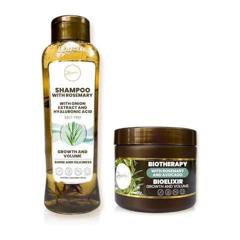 Anyeluz - Rosemary Shampoo + Rosemary Biotherapy Hair Mask, Hydration and Strengthening for your hair, Designed to Repairs Damage, For all hair types Cover