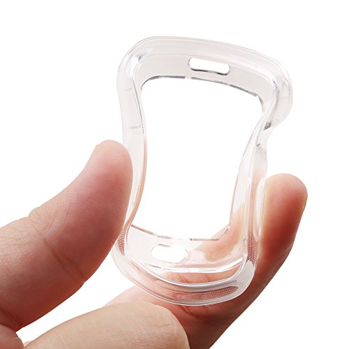 Qinfeng Shock-Proof Anti-Scratch and Shatter-Resistant Soft Slim TPU Protective Cover Bumper Case Compatible with Apple Watch Series 42mm 3 2 1 (Clear, 42MM)