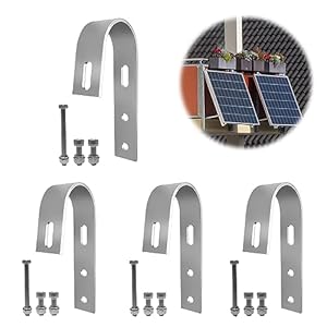 Jrehuig 4 Stück Solarmodul Halterung Haken