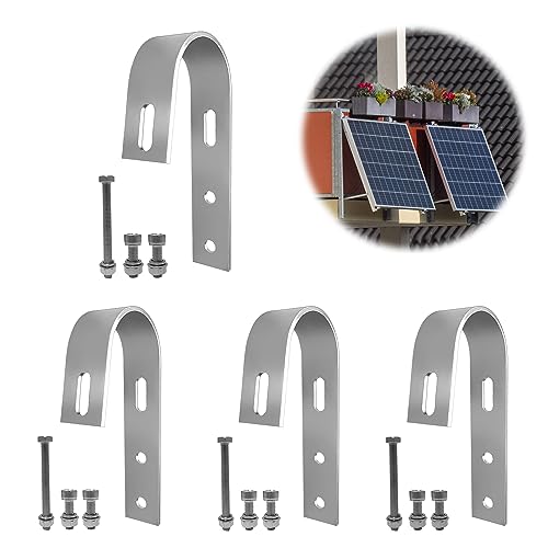 Jrehuig 4 Stück Solarmodul Halterung Haken