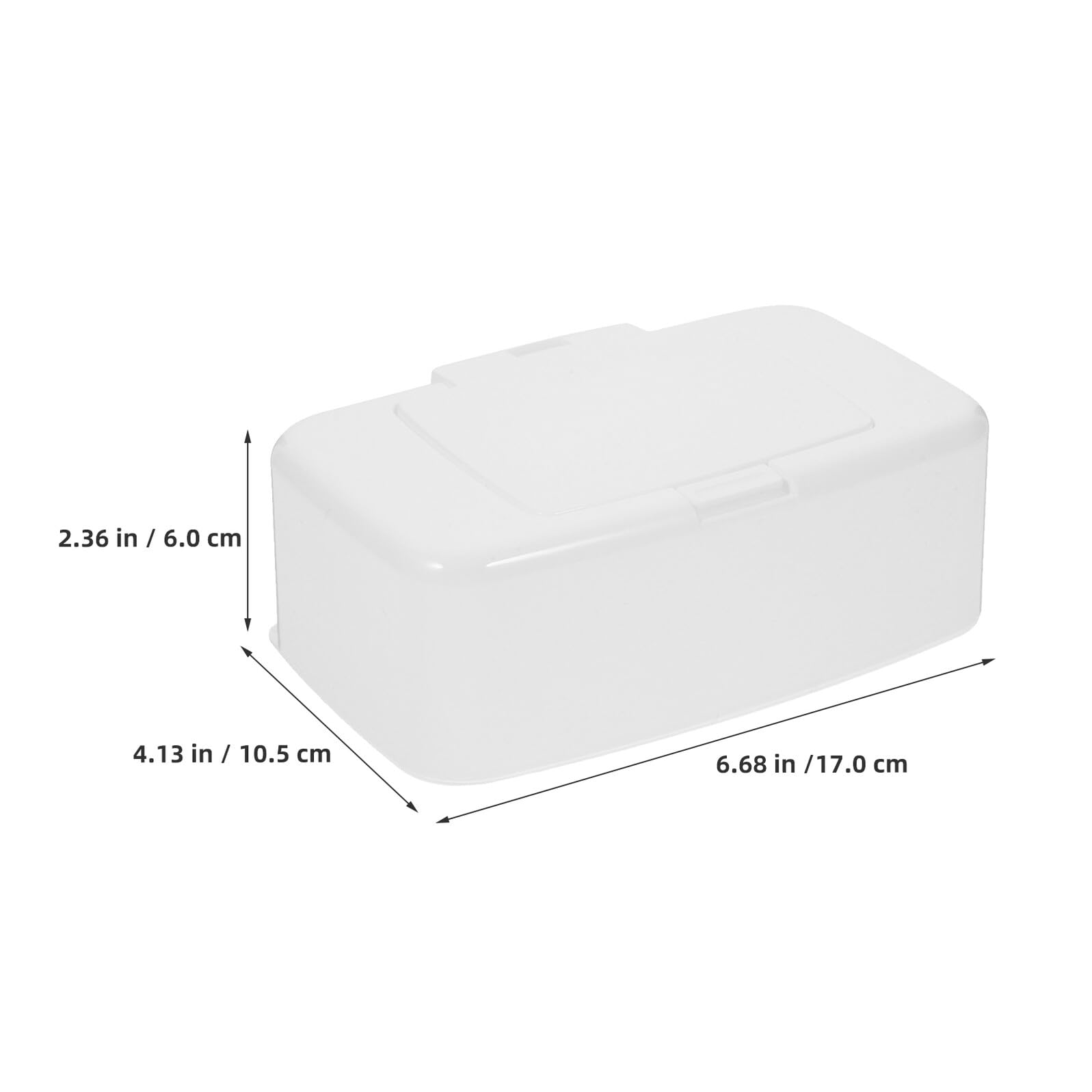 Abaodam Dispensador de Toallitas Húmedas Recargable 4 Unidades con Tapa Hermética y Botón Pulsador, Caja Portátil para Almacenamiento en Baño, Cocina y Escritorio, Mantiene