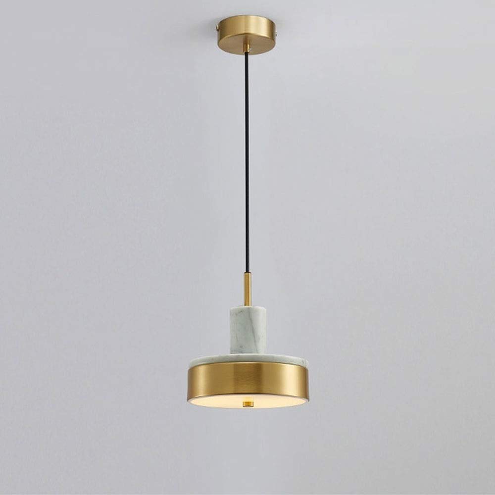 KXEcoLife Led 12W Pendant Lights Restaurant Ceiling Chandelier, Marble Hanging Lamp Lighting Fixture Nordic Suspension Droplight Decoration Entrance, Stairs, Bedroom, Aisle (Color : White li