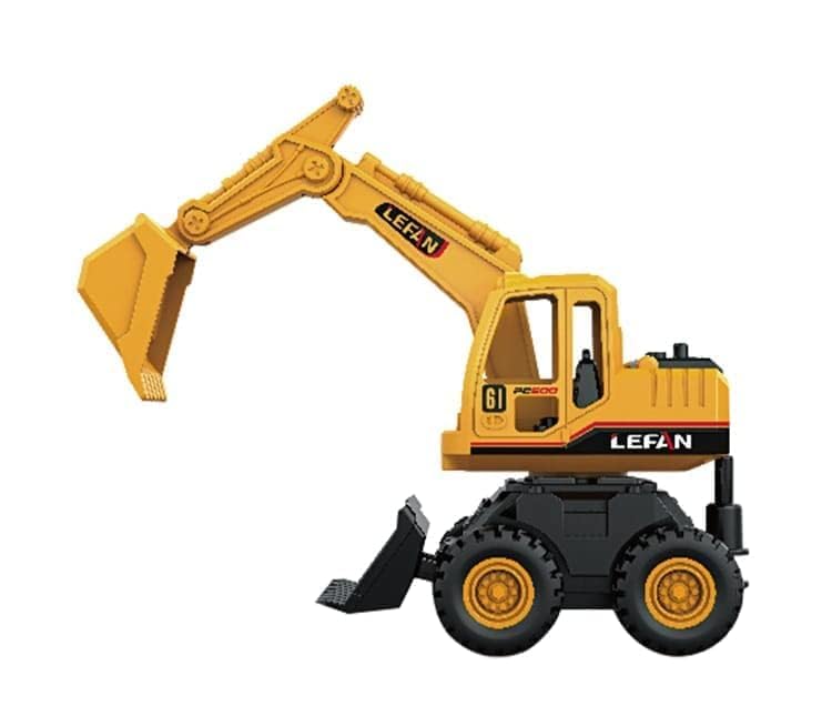 Image of Unbreakable Construction Vehicles for Kids Pretend Play Toy Trucks Bulldozer Play Set Building Vehicles Set for Kids 3-14 Years Excavator (168-61C) - Multicolor