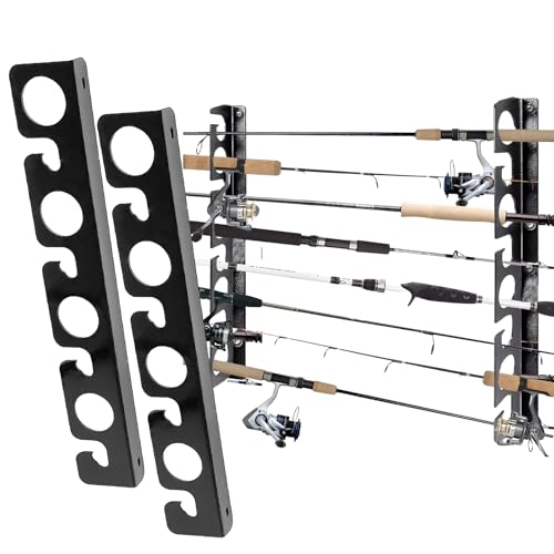 Supporto per canna da pesca, 8 canne, supporto per canna da pesca, supporto da parete o a soffitto, supporto orizzontale per canna da pesca, supporto per canna da pesca, per garage, barca, coperta