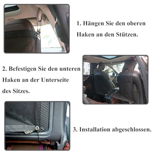 HcvGcm Hundenetz Auto Kofferraum, Hundegitter Auto Kofferraum, 75 x 115 cm, Sicherheitsnetz Für Haustiere, Verhindert Ablenkung Beim Fahren, Ideal Für SUV, LKW Und Familien