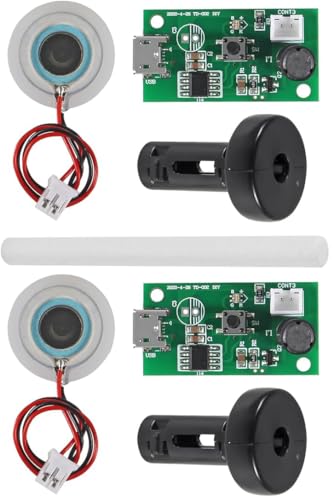 Image of Shockley USB Humidifier Module Spray Circuit Board Atomization 5V Plate Atomizer DIY Incubation Experimental Equipment Ultrasonic Mist FOG FOGGER Maker Humidifier Disc 108KHz PCB for Home (2 Piece)