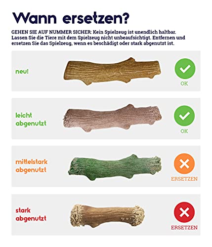 Petstages Hundekaustock - Mesquite Dogwood Hundeknochen - natürlicher Holzgeschmack - Langlebige Kaustange, Kauholz und Kaffeeholz Alternative, Klein