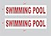 2-6x24 Swimming Pool Real Estate Rider Sign Red Double Sided
