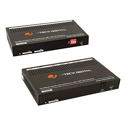 J-Tech Digital HDBaseT HDMI Extender 18Gbps with Audio Extraction and ARC. Dolby Digital/DTS