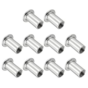 QUARKZMAN 10 Stück M10 Hülsenmutter Silberton