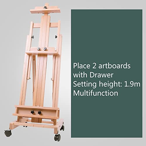 ZAW Chevalet pliable Caballete De Pintura Multifonctionnel Peinture à l'huile Lienzo Artist Caballete en bois pour peinture à l'huile (couleur C : C)