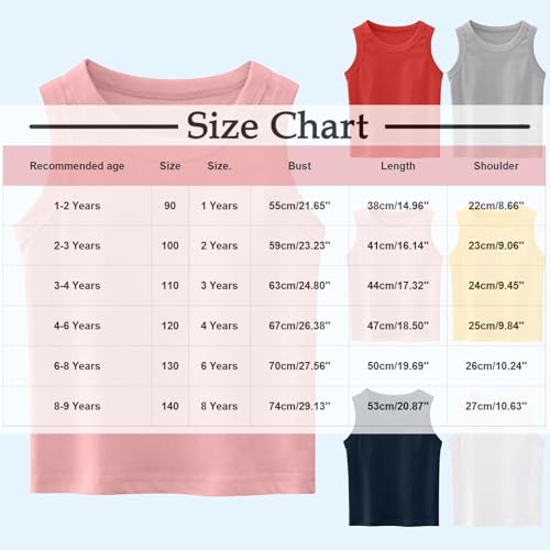 Lmdudan 1-9Y Boys Girls Sleeveless Summer Tank Tops Crew Neck Solid Color Casual Loose Basic Tee Shirts 2025 Trendy Blouses2