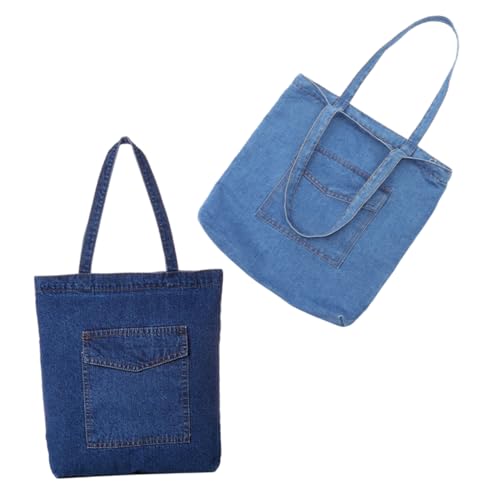 Sac Bandoulière Jean Femme Antivol avec Zip | Grand Cabas Denim pour le Travail