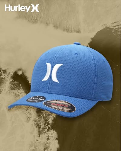 Image of Hurley Men's Baseball Cap - Lightweight Curved Bill H2O Dri Fitted Caps for Men