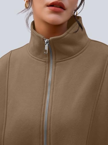 Image of AUTOMET Women's Quarter Zip Oversized Sweatshirt Fleece Mock Neck Pullover