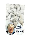 Trump Earrings - Never Surrender President Trump Earrings for Women