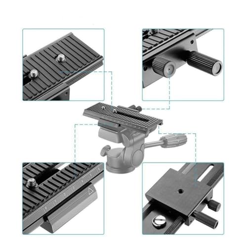 Riel macro para enfoque DSLR sin vibraciones con soporte de aluminio de 5 kg 2
