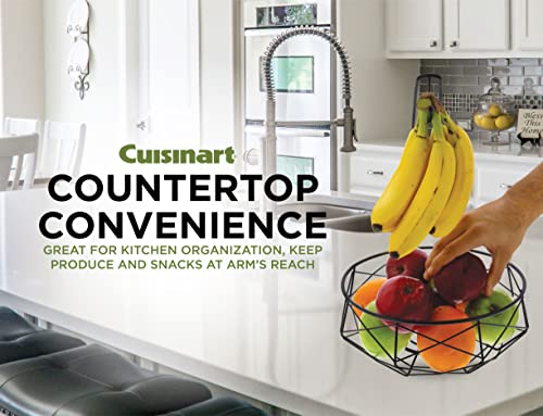Cuisinart Stainless Steel Fruit Basket With Banana Hanger, Matte Black - Perfect Fruit Basket For Kitchen & Dining Tables To Showcase & Organize Fresh Produce - Sturdy Banana Holder With Fruit Storage #TOP4