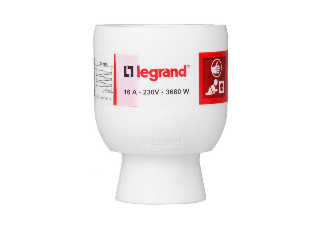 Legrand 050189 Base Plug Professionale Con Spina Mobile – 3680W – 230V – Colore Bianco