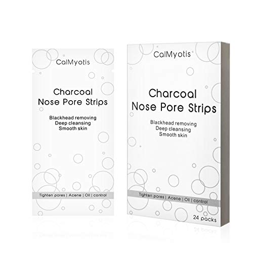 Pore Strips, Blackhead Remover Charcoal Nose Strips Deep Cleansing 24 Strips