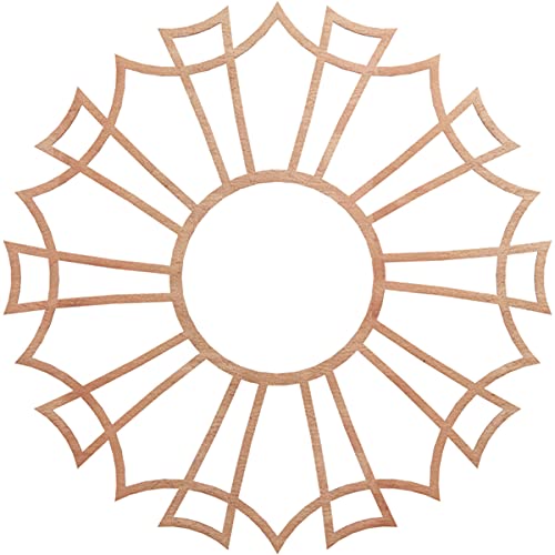 Image of Ekena Millwork 38 inchOD x 13 3 /8 inchID x 1 /4 inchT Augustus Wood Fretwork Pierced Ceiling Medallion, Cherry
