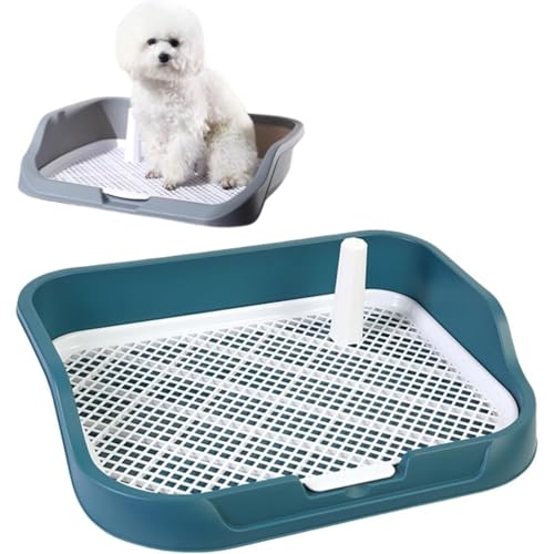 犬 トイレトレー ワイド はみ出し防止 大型犬対応 お手入れ便利 犬用小便器 中型犬 排泄 イエロー (小型ハイフェンス D)