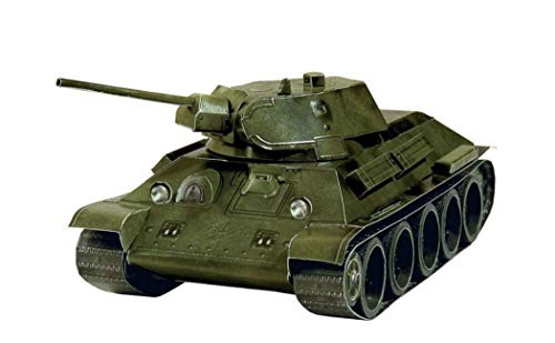 CLEVER PAPER-Tank T-34 Puzle 3D, Multicolor Keranova_199-02