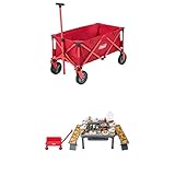 最安!コールマン アウトドアワゴンレッド + リカちゃん もくもくジュージュー にぎやかバーベキュー(玩具)