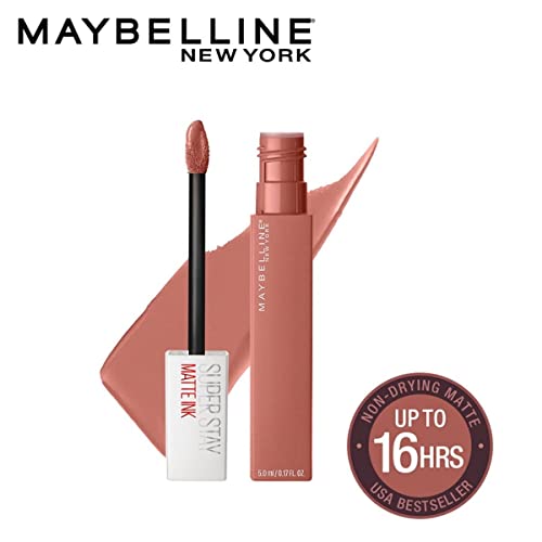 Image of Maybelline New York Liquid Matte Lipstick, Long Lasting, 16hr Wear, Superstay Matte Ink, 65 Seductress, 5ml