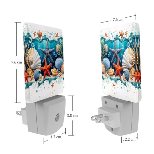 Luz nocturna de pared 2 piezas con sensor LED miniatura 7