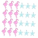 IMIKEYA 80 piezas Cubitos de Hielo Reutilizables Rápidos Diseño Estrella y Flamenco para Fiestas y Bebidas Refrescantes sin Dilución