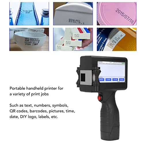 Image of Hilitand Handheld Inkjet Printer, Quick Drying Portable Handheld Inkjet Printer with LED for Barcode Label, 3D Printer Platforms
