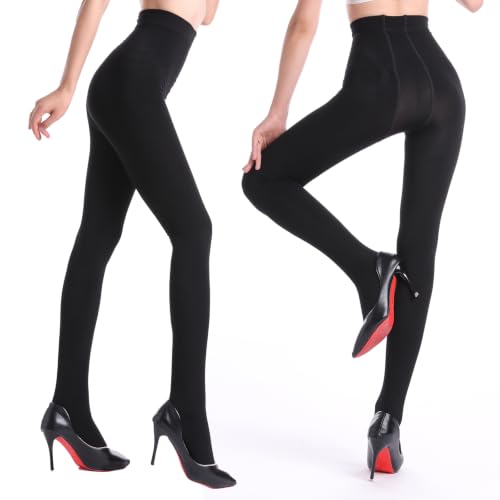 Image of Weziarer 120D Velvet Tights for Women, Opaque Pantyhose 2 Pairs